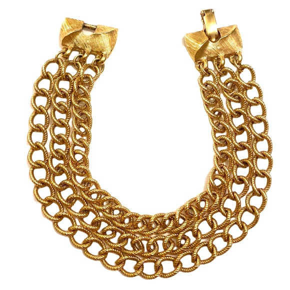MONET Vintage Gold Chain Chunky Bracelet